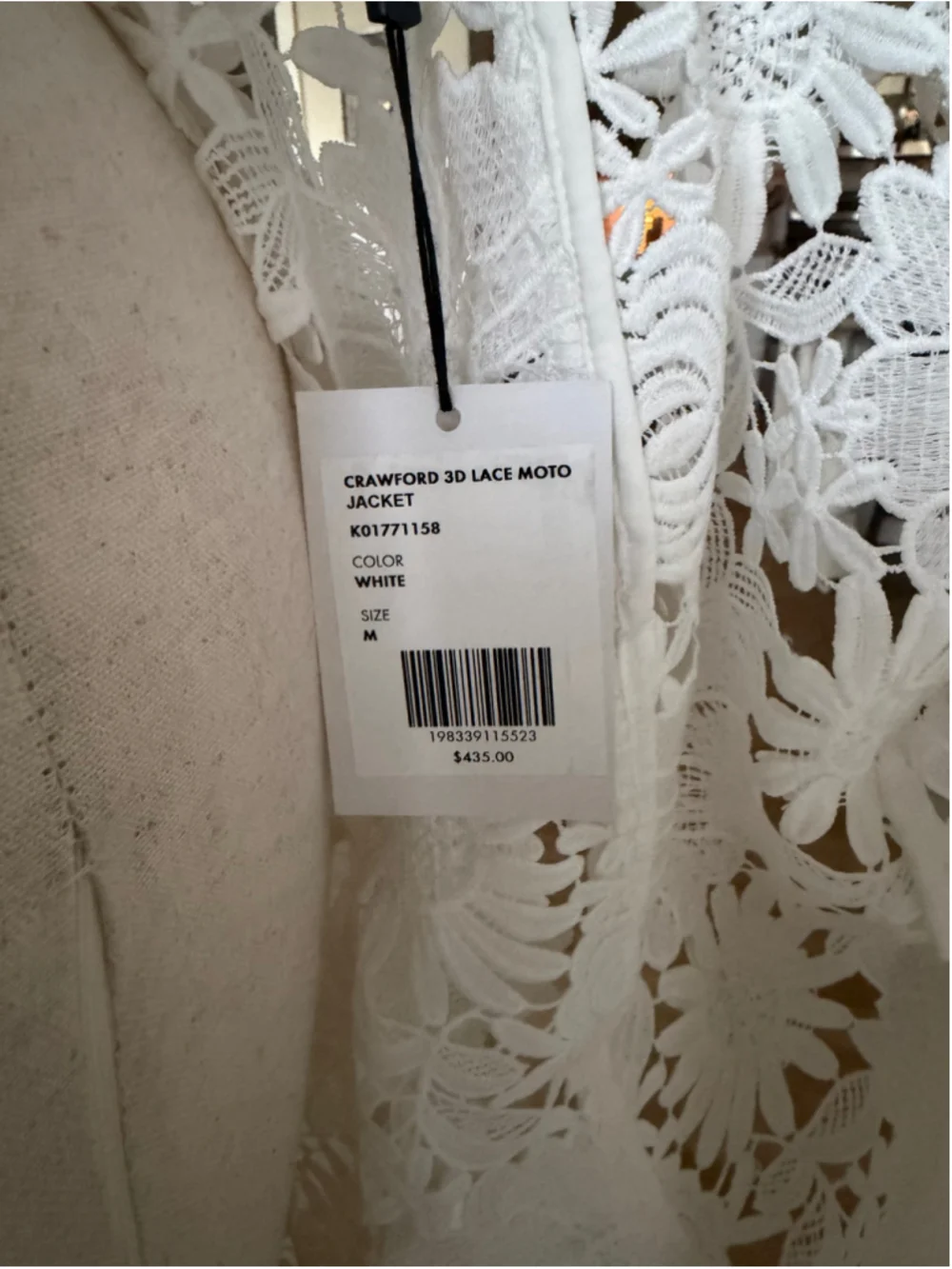 Generation Love White Lace Moto Jacket M NWT - Picture 6 of 6